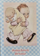Mabel Lucie Attwell- You Never Think Of All This, Vintage Postcard