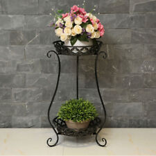 2 Tier Plant Stand Flower Pot Rack Shelf Planter Display Holder Indoor & Outdoor