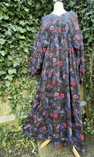 Next Boho  Rich Floral Paisley Maxi Dress Sz 18 Tall Long Sleeves Poppies