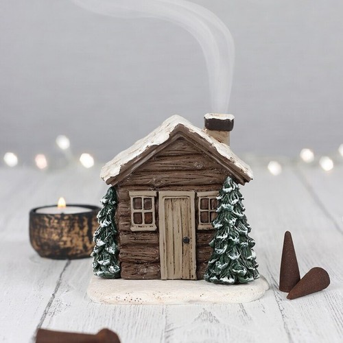 Christmas log cabin incense - log,