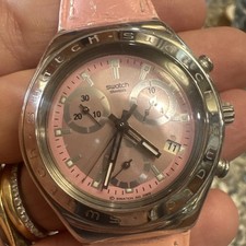 A Scarce 2003 Swatch Irony Watch CICLAMINO ROSA YMS401 Fully Working