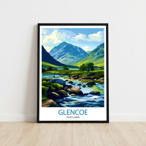 Glencoe scotland travel poster - scotland,