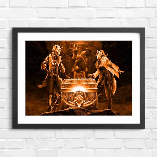Fantasy fox warrior chest - fantasy,