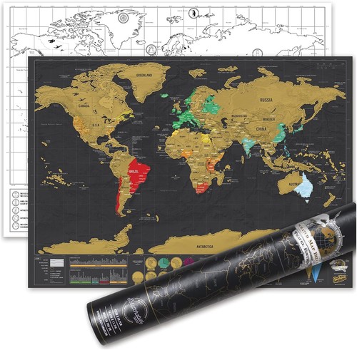 Scratch off world map - scratch,