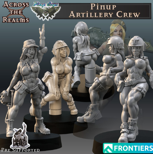 Nsfw sexy pinup artillery crew - nsfw,