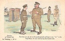 POSTCARD  COMIC SKETCHES OF