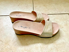 BNWOT Spanish Leather Mule Sandals, Size 4/37