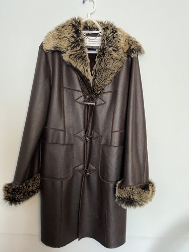 Faux leather coat size - coat,