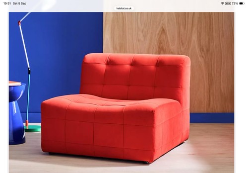 Habitat red accent - habitat, chair