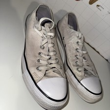 Converse All Star UK 7 Silver Glitter Shoes | Sparkly Trainers