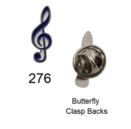 Treble clef lapel pin - treble,
