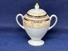WEDGWOOD CORNUCOPIA LIDDED TALL SUGAR BOWL - (Repaired FINIAL)