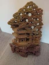 Japanese Soap Stone Pagoda Statue 25cm Tall Immaculate Condition No Damage