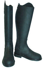 Eqvvs Black Long Leather Riding Boots Regular + Extra Wide Calf  5/38 & 5.5/39 