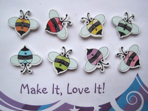 Cute bee shaped - bee, buttons
