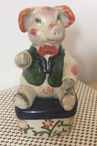 Vintage antique pig ornament - vintage/antique,