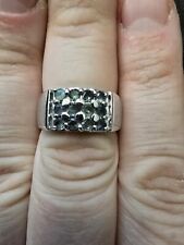 9ct White Gold And Alexandrite Signet Ring