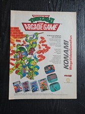 TEENAGE MUTANT TURTLES TMNT 2 ARCADE NES  GAME MAGAZINE ADVERT 9X12" MINI POSTER