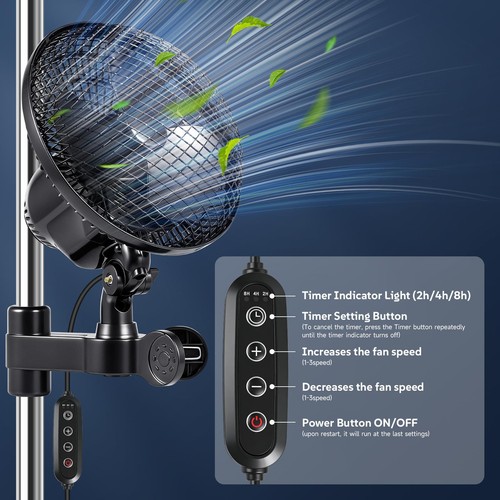 Clip fan brushless - clip-on,