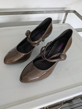 Jones Court Shoes With Kitten Heel Grey/Brown Size 37