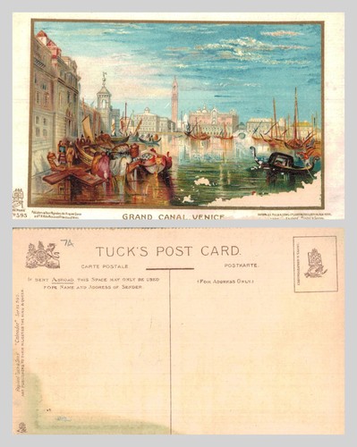 Vintage postcard grand - -, canal