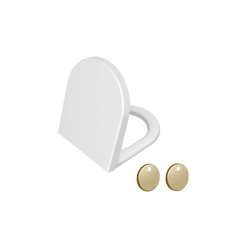 Shape toilet seat white soft - white,