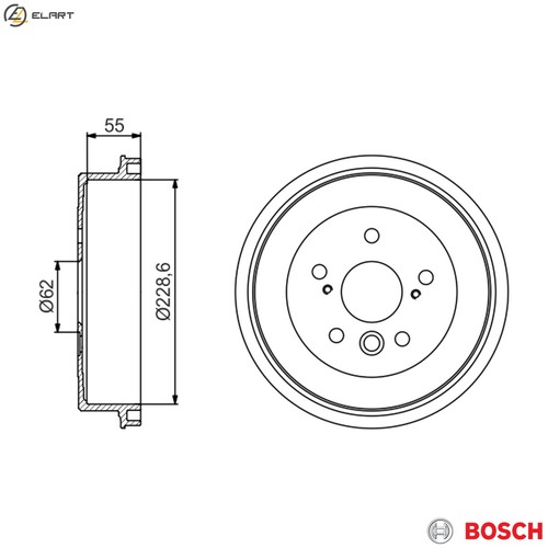 Brake drum 986 - 0, 477