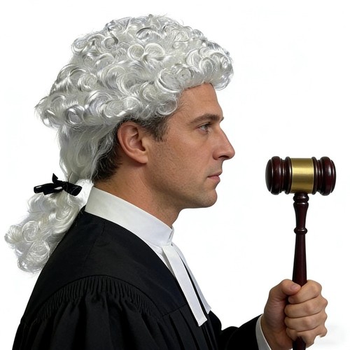 Judge curly wig - wig, halloween