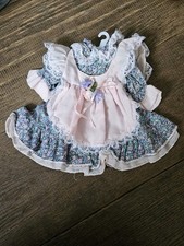 Vintage Floral Dress for Porcelain Doll