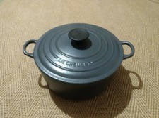 Le Creuset Grey Cast Iron Round Casserole  -  24 cm