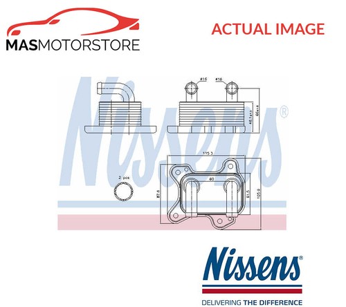 Engine oil cooler - engine, nissens
