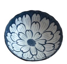 Vintage Signed Porcelain Blue