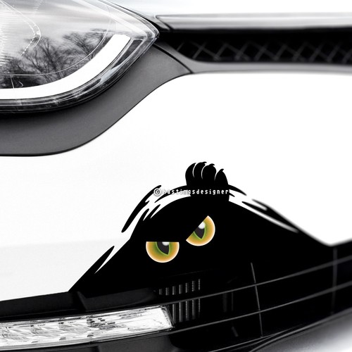 Monster cat eyes peeper scary - cat,