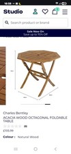Acacia Wood octagonal Folding Table – Sturdy & Stylish Outdoor/Indoor Furniture