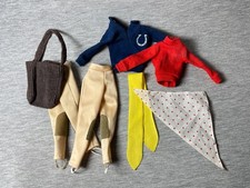 Sindy Pony Club set 1980s horse riding top jodhpurs scarf bag 12S07 fit 12” doll