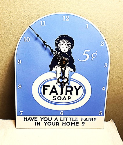 Fairy soap tin clock - fairy,