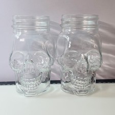 Bullseye Halloween Glass Skull