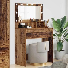 Bedroom Dressing Tables with Drawer Old Wood 80 x 39.6 x 135 cm vidaXL