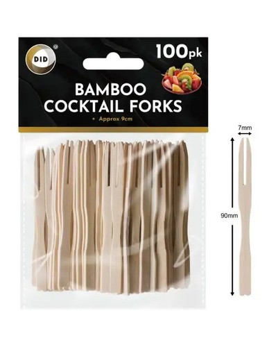 100pk 9cm bamboo cocktail - bamboo,