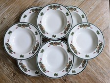 8 X Johnson Bros Victorian Christmas Rimmed Bowls Vintage