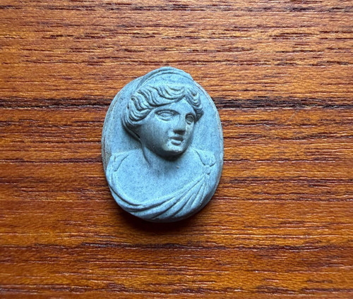 Carved lava cameo - lava, cameo,