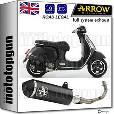 arrow full exhaust open urban black aluminium for piaggio vespa gts 300 2024 24