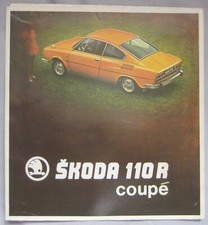 1972 Skoda 110 R Coupe Fold Out Brochure 