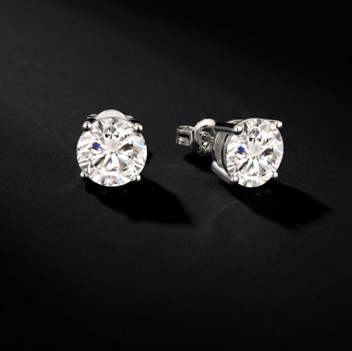 925 sterling silver - silver, moissanite