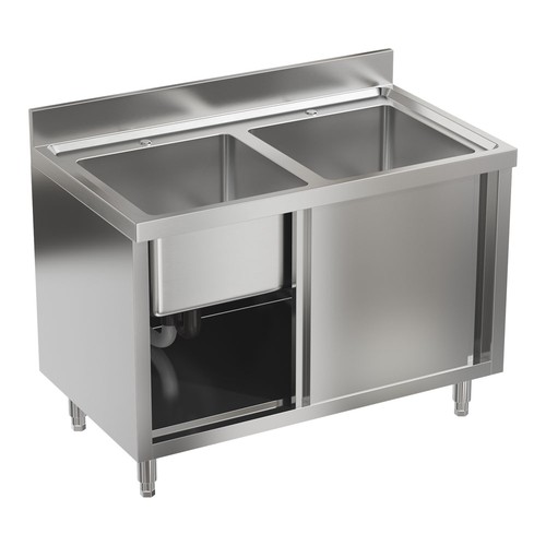 Stainless steel double bowls - double,