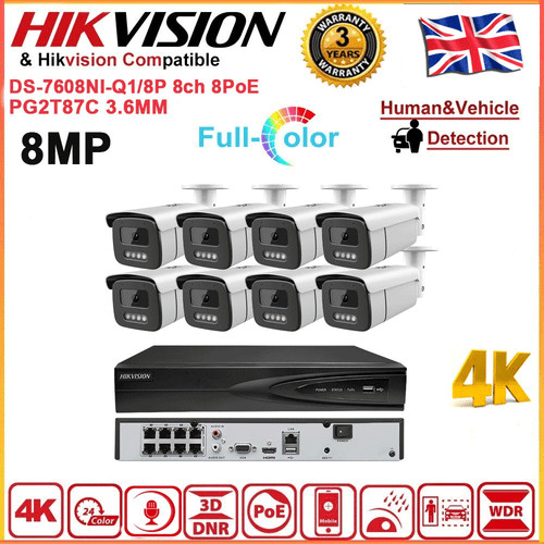 Hikvision 8mp 8ch 8poe - 8mp, full