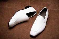 Handmade Genuine White Leather