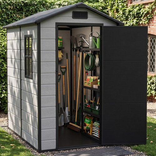 4x6ft plastic garden shed - 4x6ft,