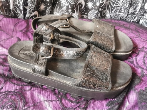 Koi black glitter platform - glitter,