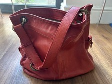 Hobbs Red Leather Retro Bag